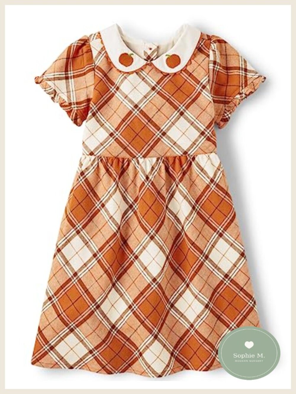 Girls Toddler Short Sleeve Fit and Flare Dress Cotton Twill Casual